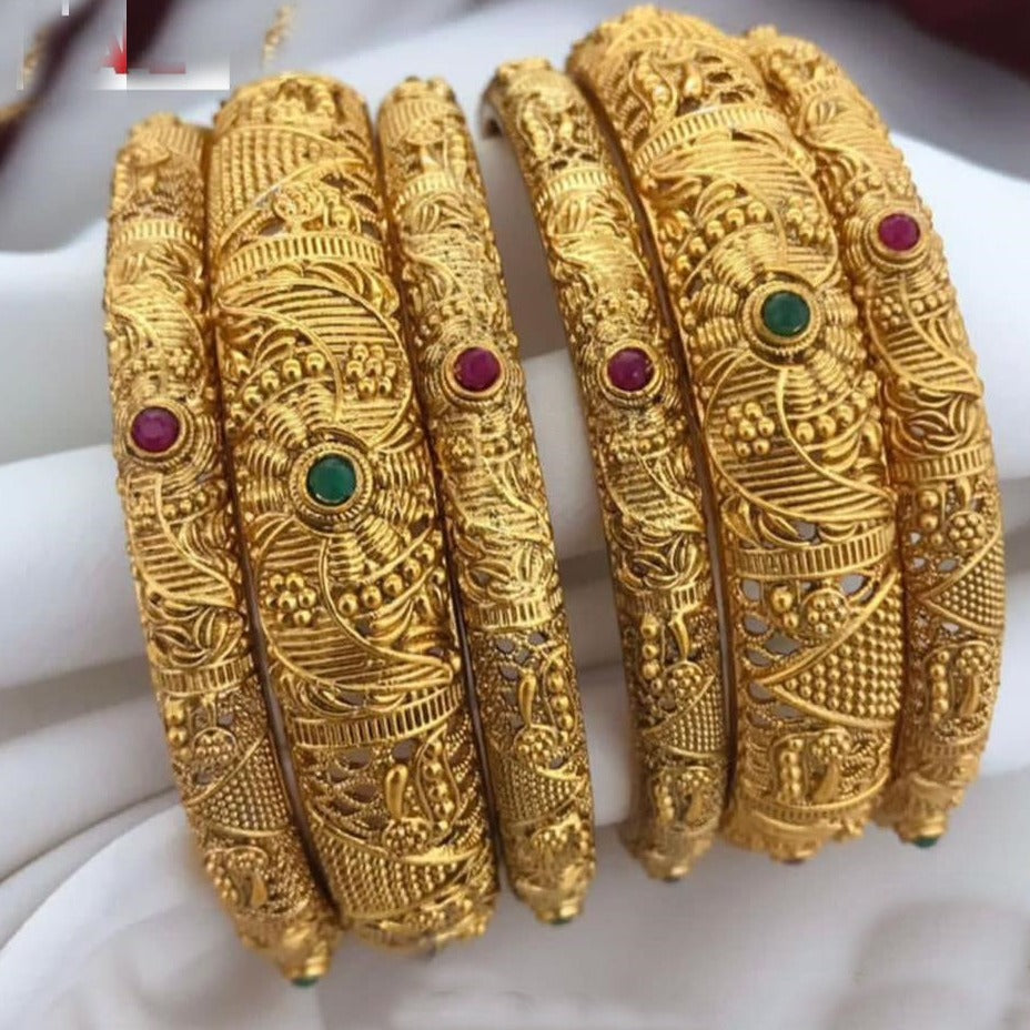 Bangle set of 6 temple collection 18217C