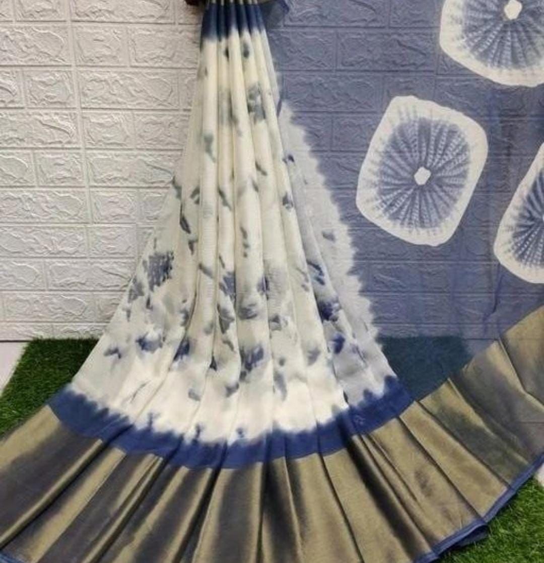 Beautiful chiffon sarees all over shibori design Saree 15039N