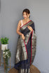 Beautiful semi-silk saree with rich pallu and attractive border 20465N