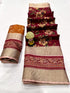 Beautiful soft handloom tussar semi-silk sarees 22599N