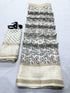 Beautiful white crape semi-silk saree with all over design 21292N
