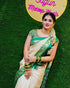 Beautifull soft Dola Semi-Silk Saree With Patola Foil print Saree 23477N
