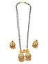 Black bead Managalsutram Mangalya chain necklace set 18 inches - Griiham