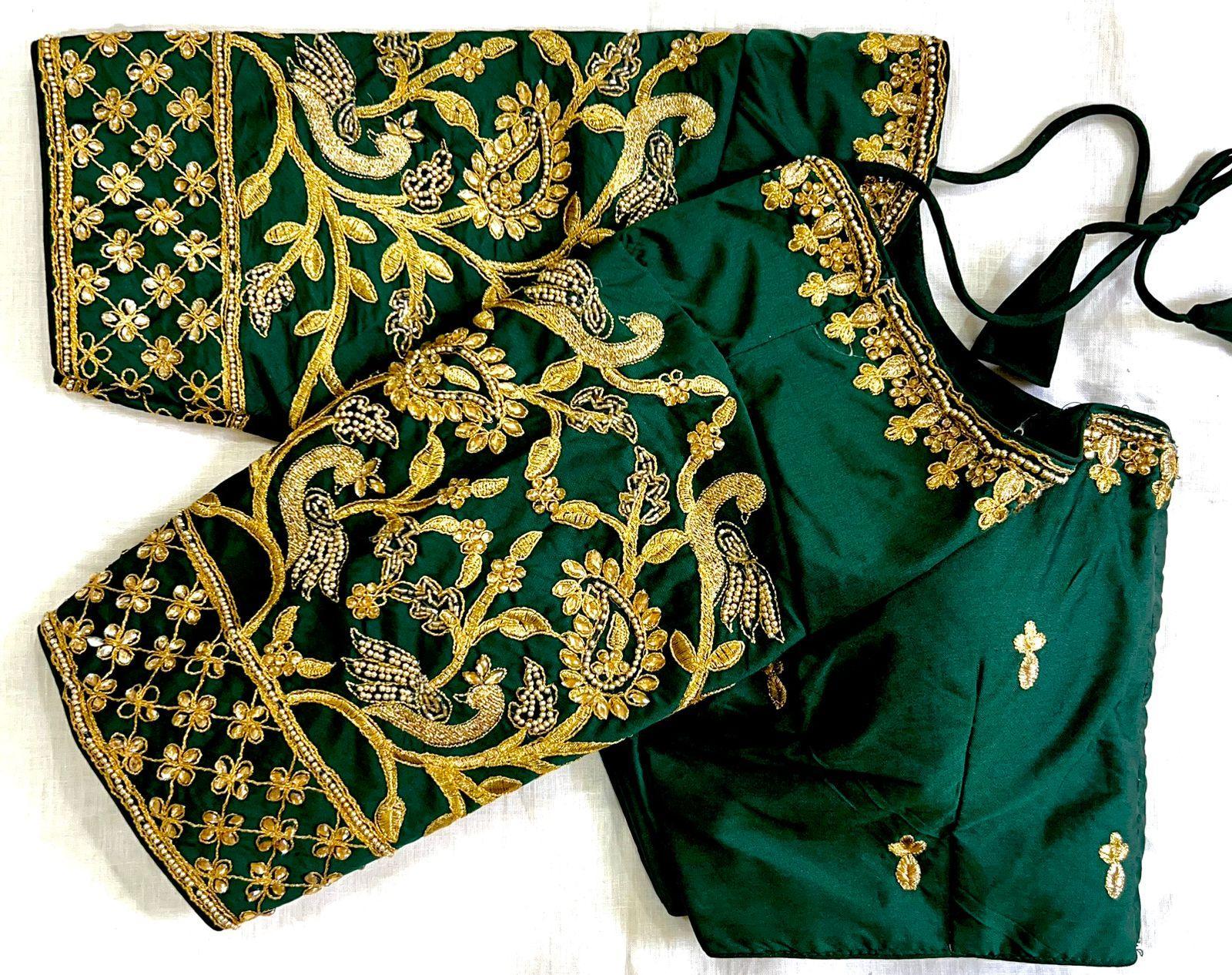 Blouse has jari ,thread ,handwork and khatli 16936N - Griiham
