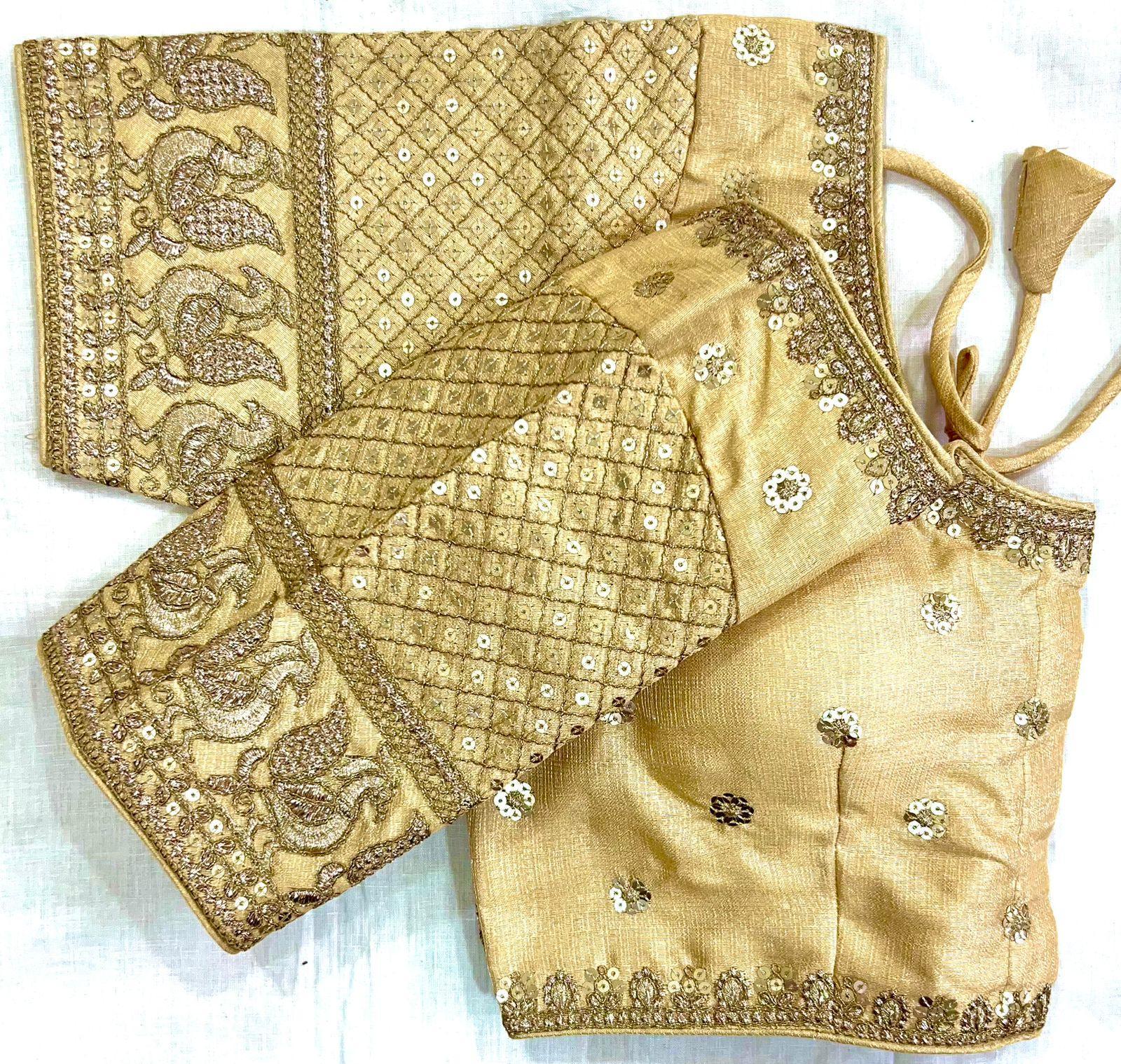 Blouse withjari ,thread ,badla and sequance work 16942N - Griiham