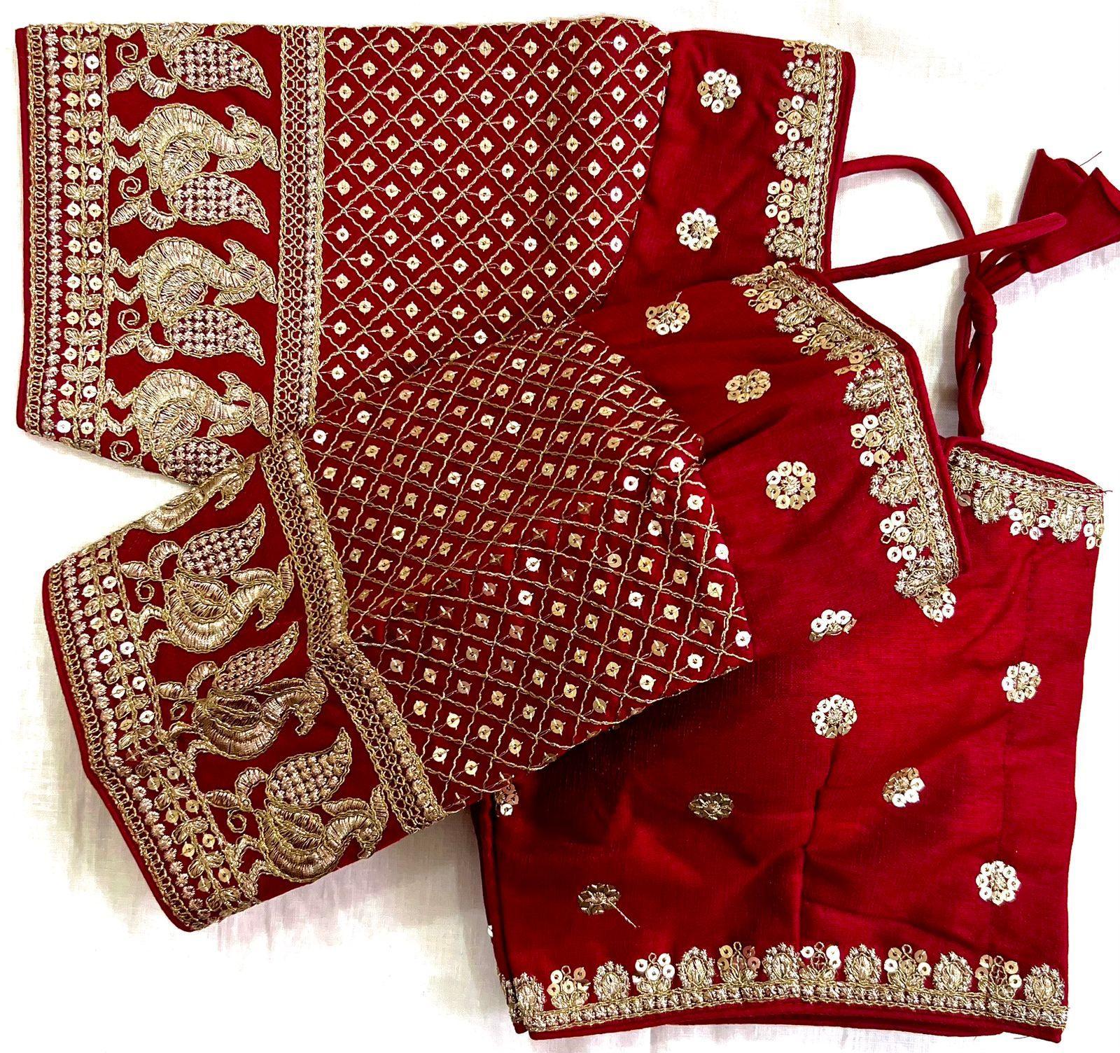Blouse withjari ,thread ,badla and sequance work 16942N - Griiham