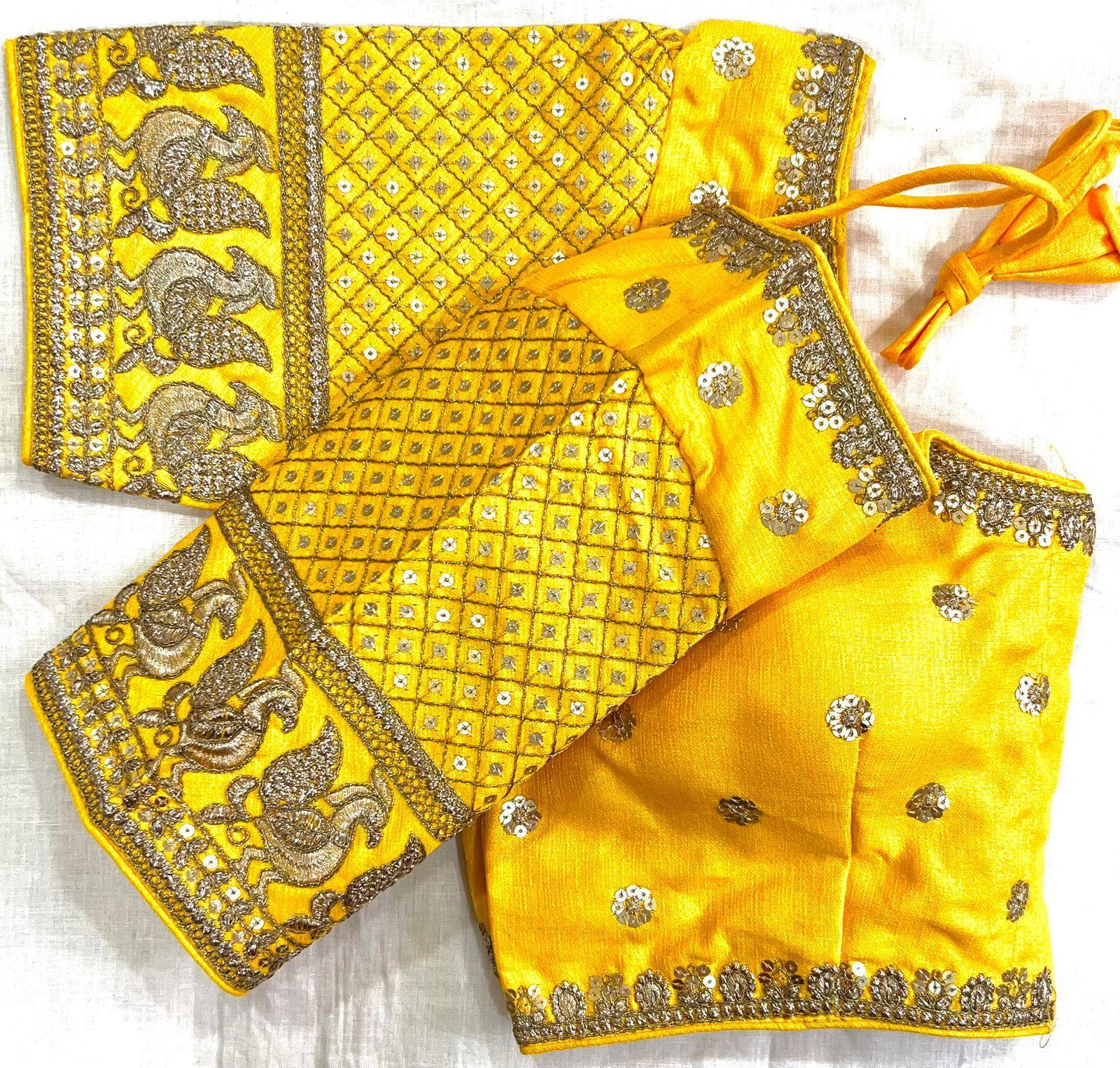 Blouse withjari ,thread ,badla and sequance work 16942N - Griiham