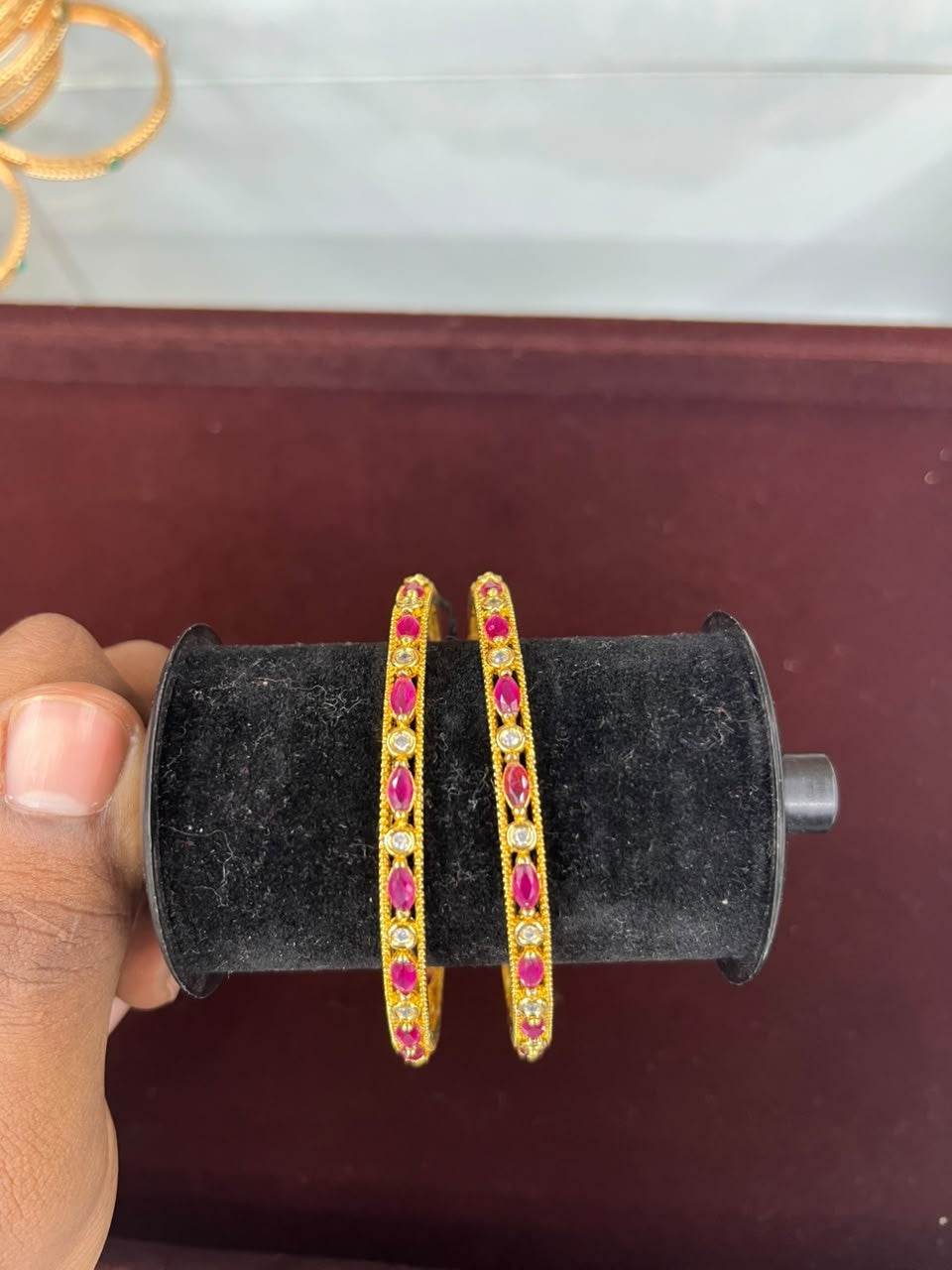 Gold Plated St of 2 bangles