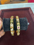 Gold Plated Set of 2 AD Bangles