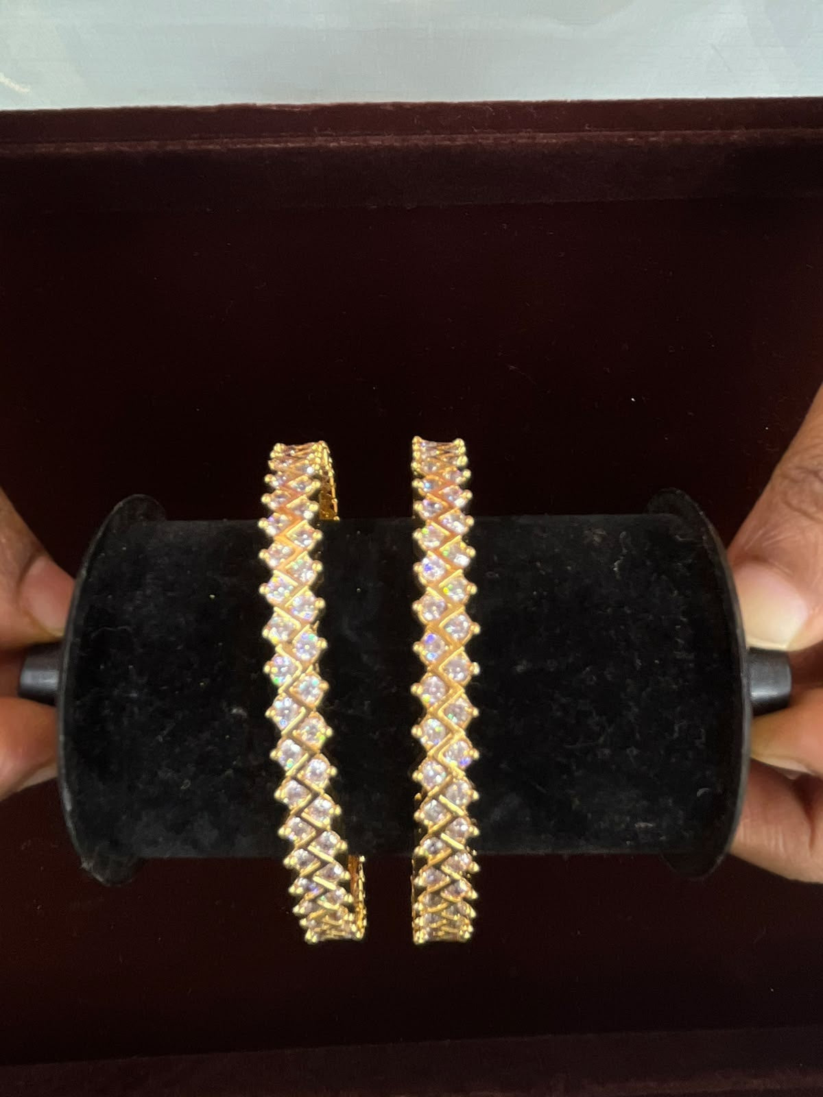 Adige Set of 2 Two Line bangles