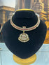 Gold Plated Adige Short Stiff Necklace without earring