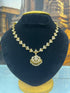 Gold Plated Adige White Short Flexible Necklace without earring