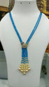 Two Layer CZ Mala Y design with mid Brooch SKY Blue