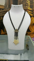 Two Layer CZ Mala Y design with mid Brooch Black Colour Black Colour