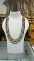MultiColour Onyx Duldul Stone with pearls Necklace