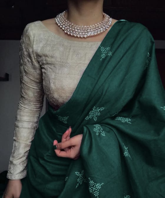 Chanderi Cotton With Digital Print Saree 19644N