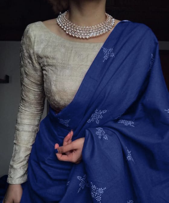 Chanderi Cotton With Digital Print Saree 19649N