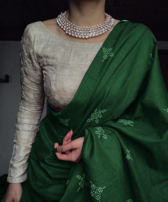 Chanderi Cotton With Digital Print Saree 19649N