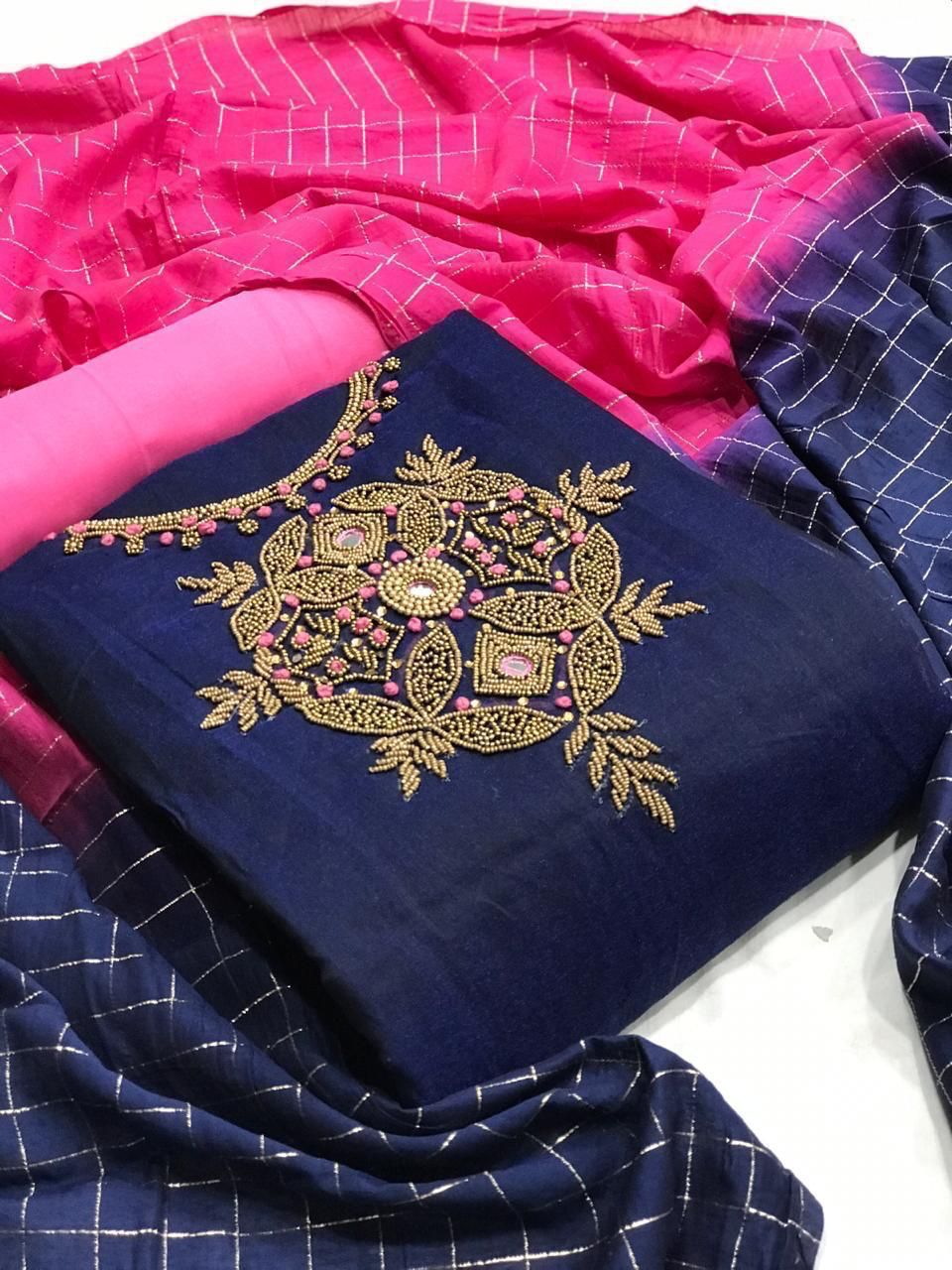 Chanderi Dress Material For Women 16478N