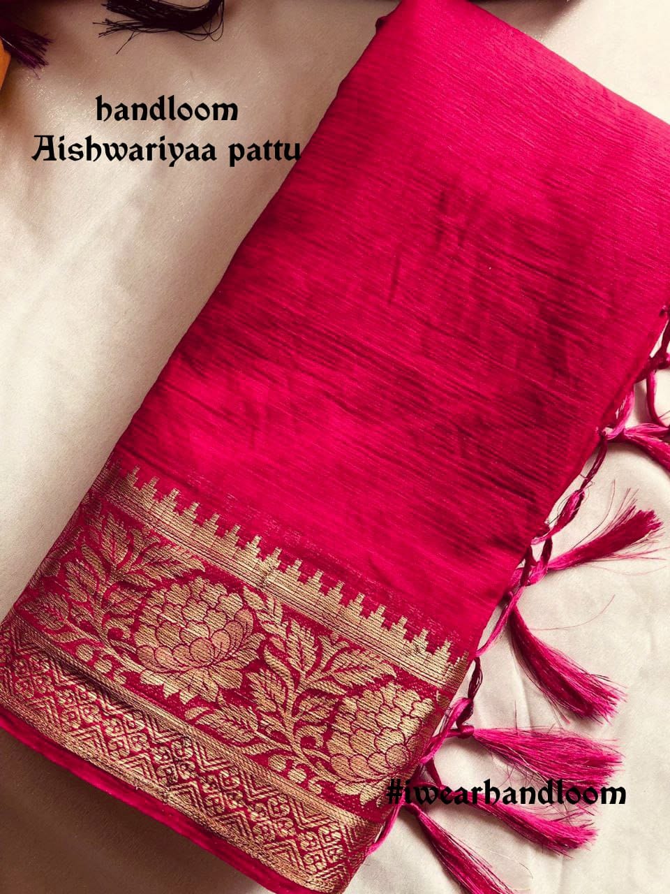 Charming Handloom soft  Aishwaryaa Pattu sarees with Allover Horizontal sequence Zari 16444N