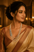 Premium 3 Line 5mm Pearl Maala with Single Long CZ Pendant