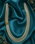 4 line Swarovski pearl Maala with single elephant Mopu