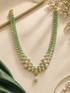 Three Line Onyx with Swarovski Pearl Mala Necklace