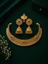 Gold Plated Choker Necklace Set with Tikka