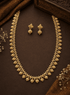 Premium Gold Plated Long CZ Temple Necklace Set