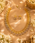 Gold Plated Premium CZ Long Haram Necklace Set