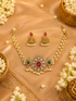 Gold Plated Pearl Choker NEcklace Set
