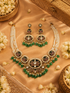 Gold Plated Mossanite with Pearl Choker Necklace set