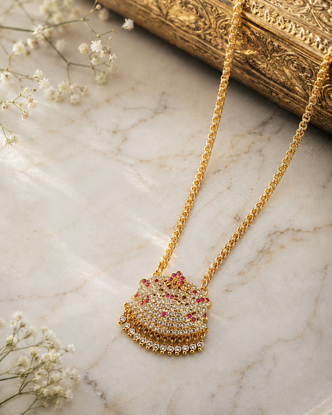 Premium Gold Plated Adige Pendant with Chain
