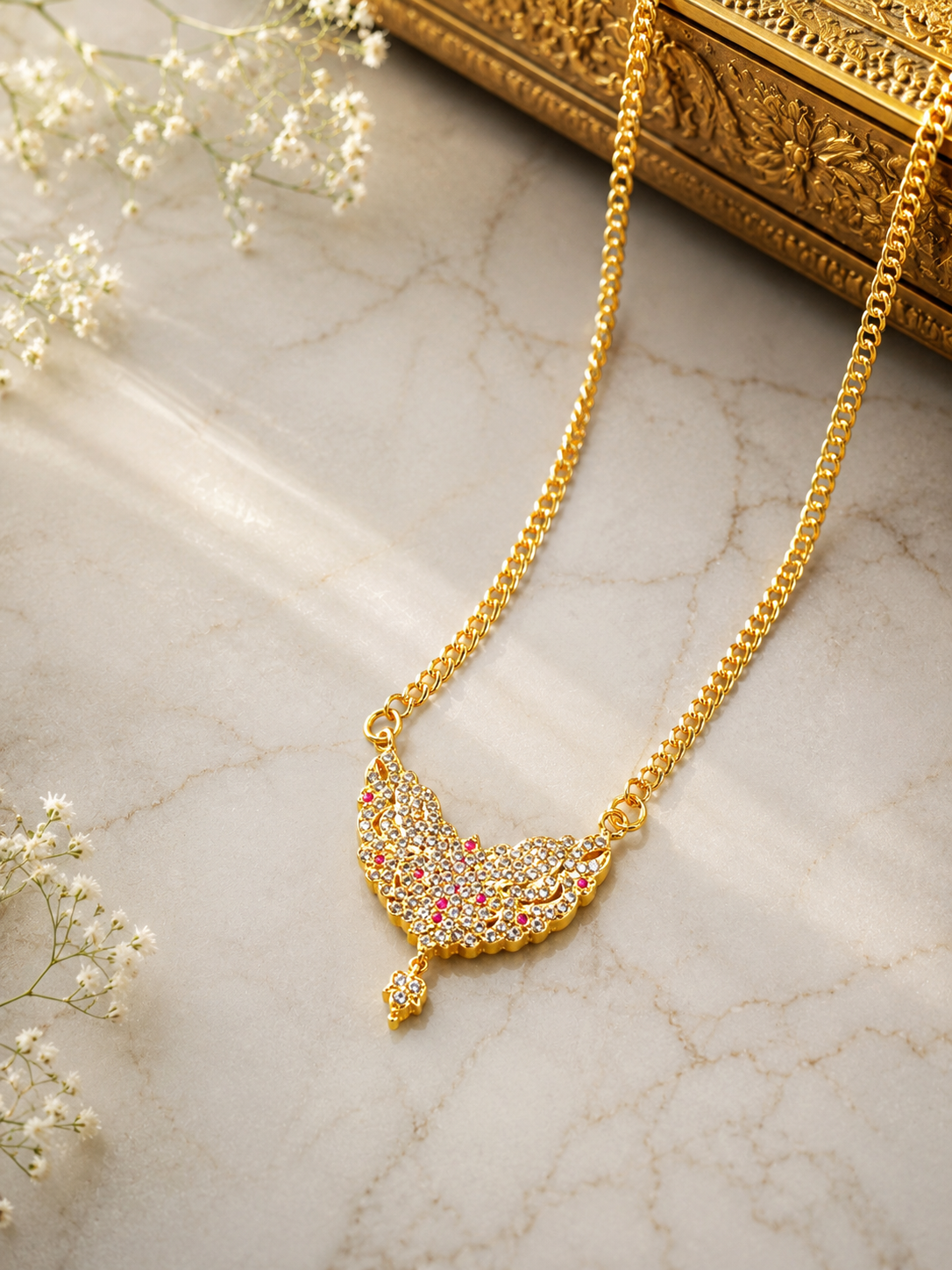 Premium Gold Plated Adige Pendant with Chain