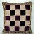 Chenille Jacquard Purple Check Cushion Cover (Standard Size)