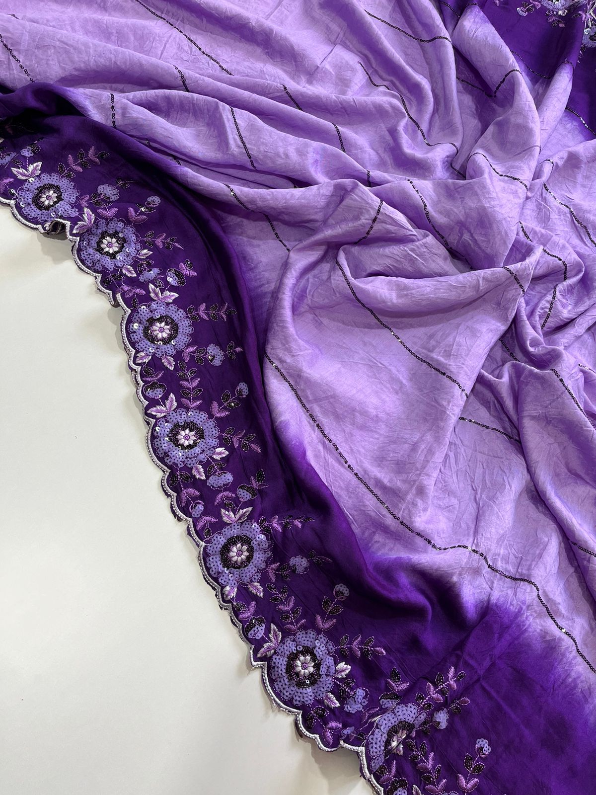 Chinnon Silk saree with dual shade 17231N