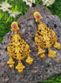 Classic Gold Plated Temple Jhumkas Earrings 13193N