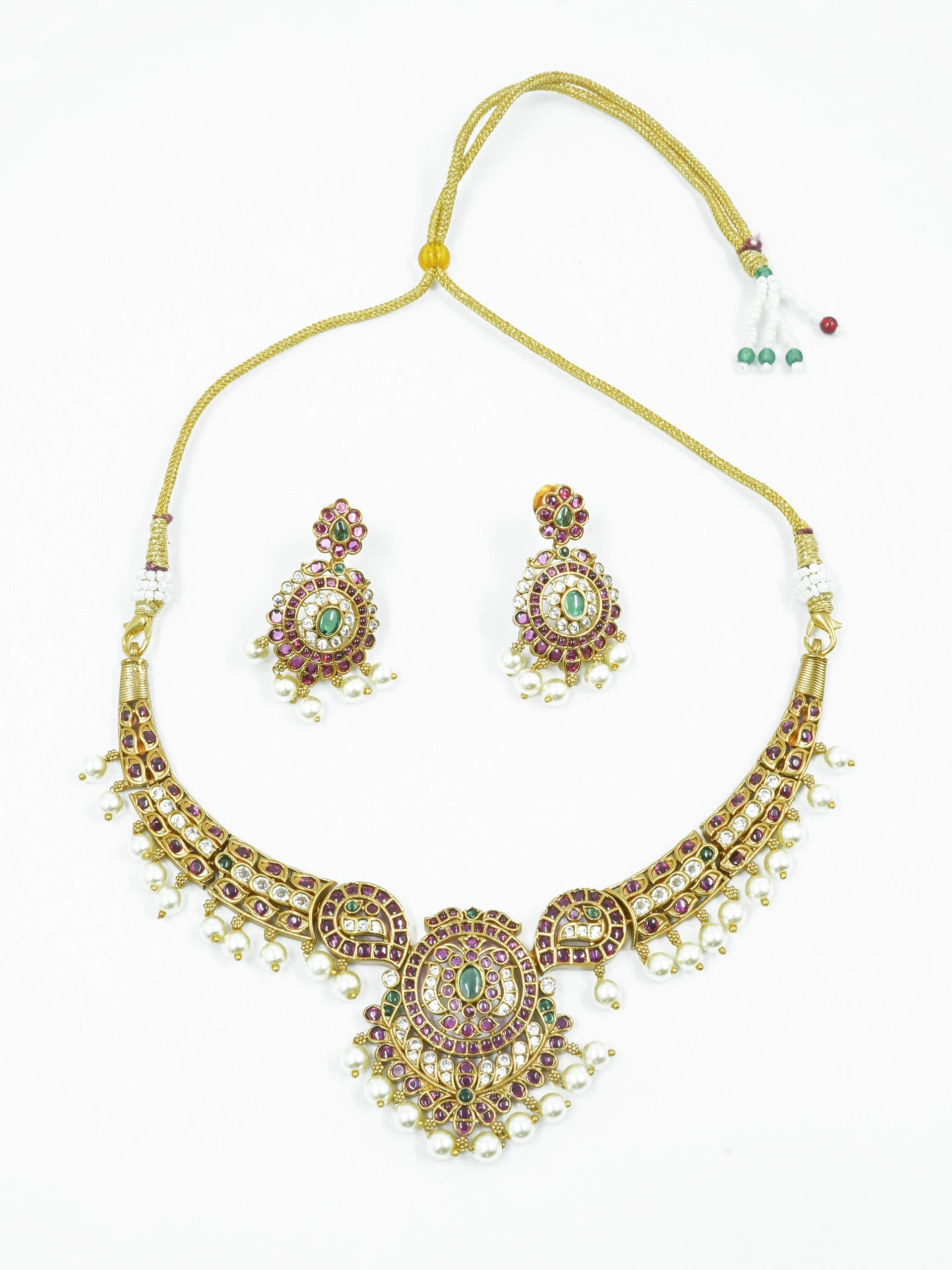 Classic collection Real kemp necklace set 12108N