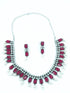 Classy Oxidised Necklace Set with pearls and with different colour stones Options 11937N - Griiham