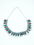 Classy Oxidised Necklace Set with pearls and with different colour stones Options 11937N - Griiham