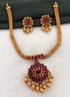 Color stone short necklace set 6445N - Griiham