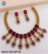 Color stones with cz Short elegant Necklace 5970N