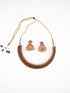 Colored stone choker Necklace Set 10823N-1