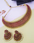 Colored stone choker Necklace Set 10823N