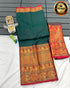 Cotton Blend Pure Silk Saree with amazingly designed using golden zari 18059N