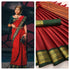 Cotton Semi-silk with Broad contrast jacquard work border Saree 15068N