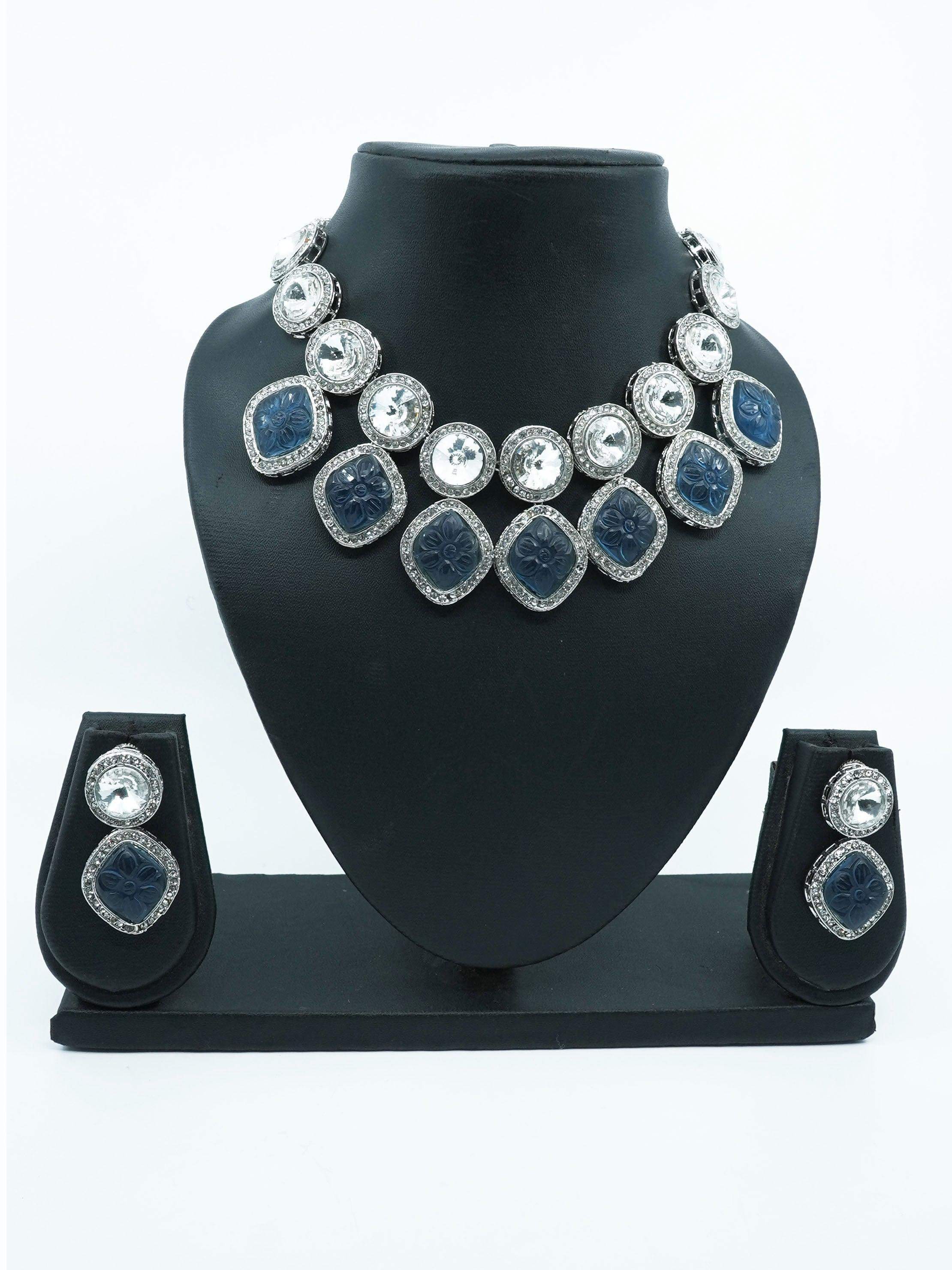 Designer Monalisa colored stones Necklace set - Griiham