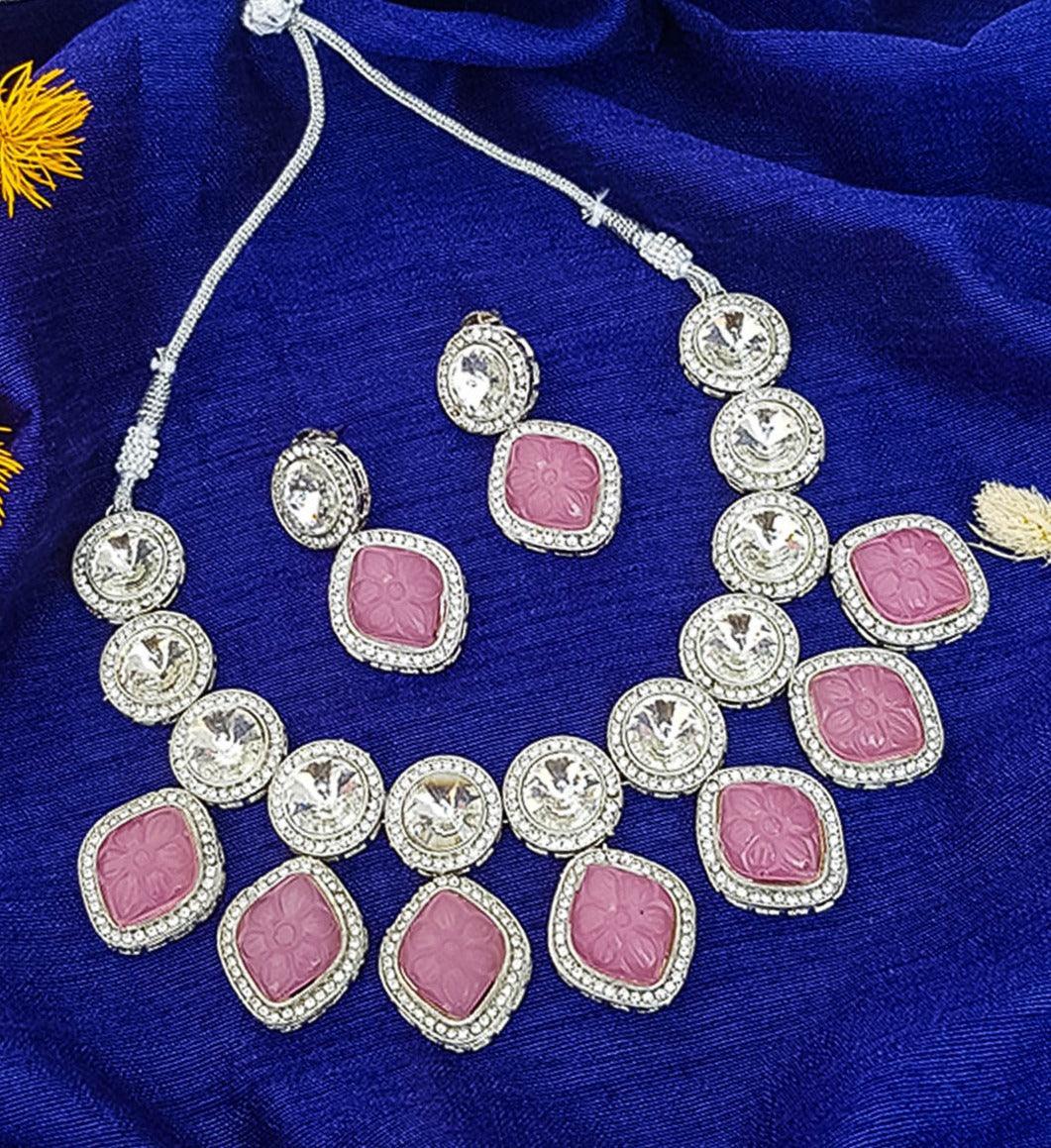 Designer Monalisa colored stones Necklace set