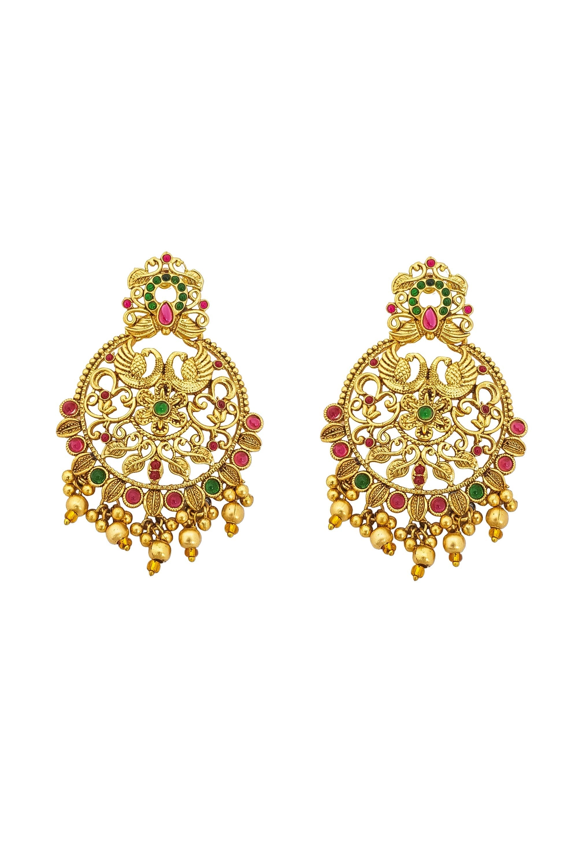 Designer Temple earrings Jhumka 17376N