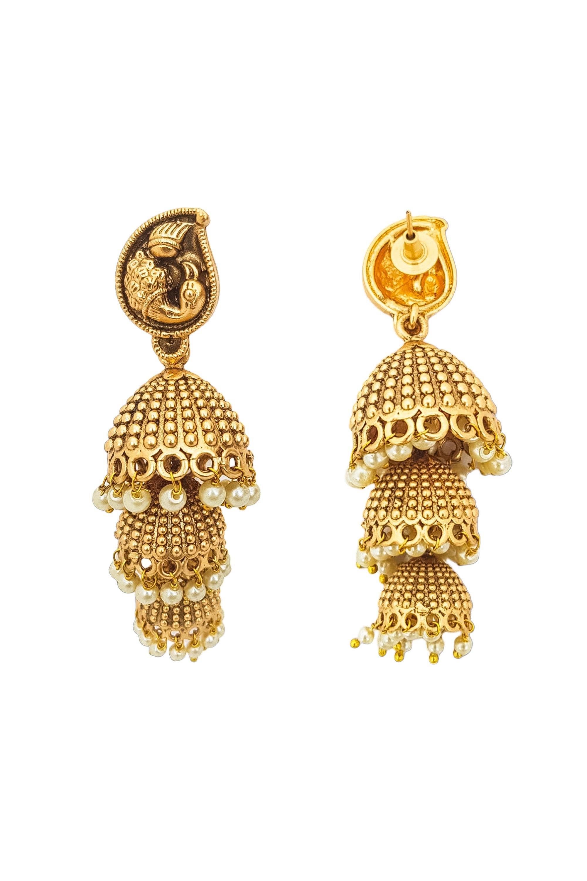 Designer Temple earrings Jhumkar 17063N
